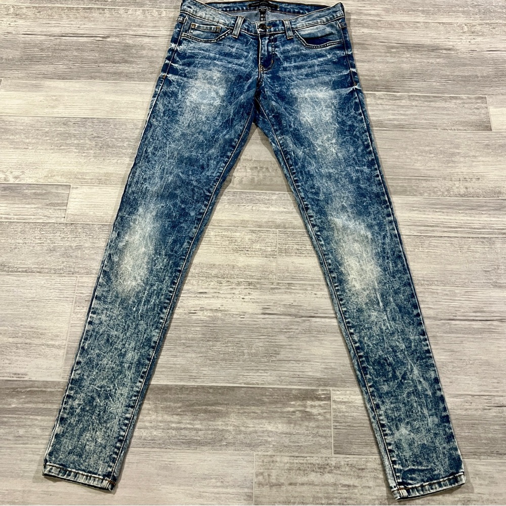 Flying Monkey Platinum‎ Jeans Low Rise Skinny Women's Size 27 Acid Wash Blue